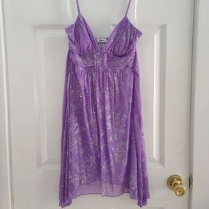 Sparkly lilac purple, spaghetti strap dress, size small
